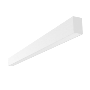 Светодиодный светильник VARTON Х-line одиночный подвесной 16 Вт 3000 К 507x63x100 мм IP40 RAL9003 белый муар с рассеивателем опал и торцевыми крышками (2 шт.)